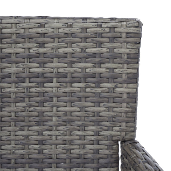 Safavieh VIORA Loveseat - Stylish Outdoor Seating with Plush Cushions and Integrated Storage for Comfort Grey / White PAT7710C