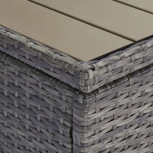 Safavieh VIORA Loveseat - Stylish Outdoor Seating with Plush Cushions and Integrated Storage for Comfort Grey / White PAT7710C