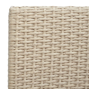 Safavieh LABAN Bistro Set - Elegant PE Rattan Chairs with Glass Table for Stylish Outdoor Dining & Relaxation Beige / White PAT7718B