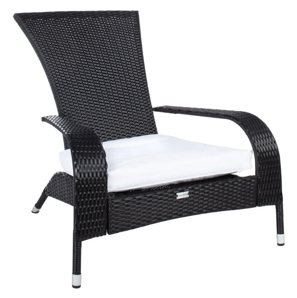 Safavieh EDNA 3-Piece Lounge Set – Elegant Outdoor Seating with Tropical Modern Design for Ultimate Comfort Black / White PAT7719A