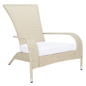Safavieh EDNA 3-Piece Lounge Set – Elegant Outdoor Seating with Tropical Modern Design for Ultimate Comfort Beige / White PAT7719B