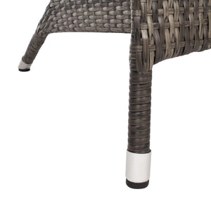 Safavieh EDNA 3-Piece Lounge Set – Elegant Outdoor Seating with Tropical Modern Design for Ultimate Comfort Grey Brown / White PAT7719C