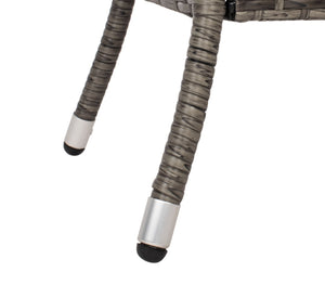 Safavieh EDNA 3-Piece Lounge Set – Elegant Outdoor Seating with Tropical Modern Design for Ultimate Comfort Grey Brown / White PAT7719C