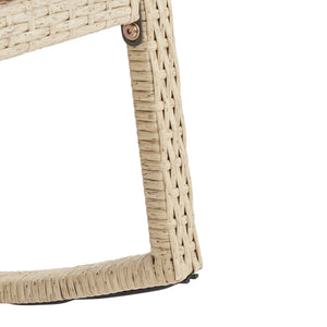 Safavieh DAIRE Rocking Chair - Elegant Outdoor Seating with Plush Cushions for Relaxed Patio Living Beige / White PAT7721B