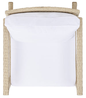 Safavieh DAIRE Rocking Chair - Elegant Outdoor Seating with Plush Cushions for Relaxed Patio Living Beige / White PAT7721B