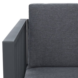 Safavieh HOLYOKE 4-Piece Outdoor Living Set - Stylish Metal Frame with Plush Cushions for Ultimate Comfort Grey / Grey PAT7726A