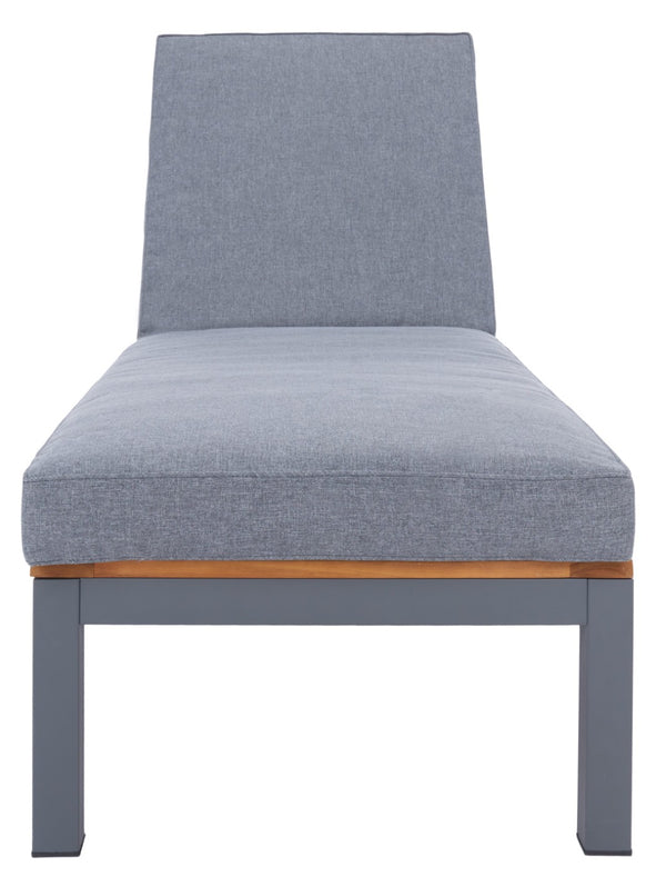 Safavieh JACKMAN Lounge Chair – Stylish Outdoor Seating with Plush Cushions and Easy-Move Wheels for Relaxation Grey / Grey PAT7728A