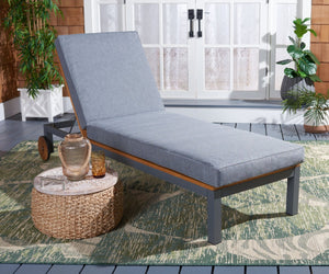 Safavieh JACKMAN Lounge Chair – Stylish Outdoor Seating with Plush Cushions and Easy-Move Wheels for Relaxation Grey / Grey PAT7728A