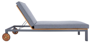 Safavieh JACKMAN Lounge Chair – Stylish Outdoor Seating with Plush Cushions and Easy-Move Wheels for Relaxation Grey / Grey PAT7728A