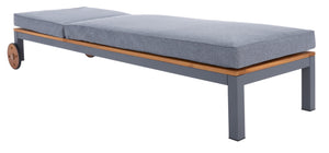 Safavieh JACKMAN Lounge Chair – Stylish Outdoor Seating with Plush Cushions and Easy-Move Wheels for Relaxation Grey / Grey PAT7728A