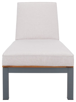 Safavieh JACKMAN Lounge Chair – Stylish Outdoor Seating with Plush Cushions and Easy-Move Wheels for Relaxation Grey / Light Grey PAT7728B