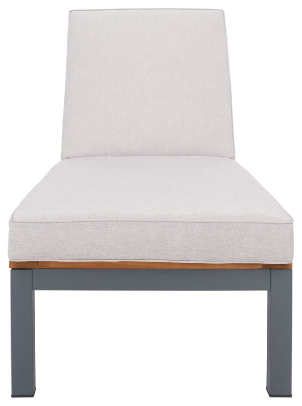 Safavieh JACKMAN Lounge Chair – Stylish Outdoor Seating with Plush Cushions and Easy-Move Wheels for Relaxation Grey / Light Grey PAT7728B