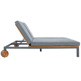 Safavieh Jackman Double Lounge Chair Grey / Grey  Steel PAT7729A-2BX