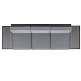 Safavieh Dumont 6 Piece Living Set XII23 Grey / Grey Steel PAT7732A-3BX