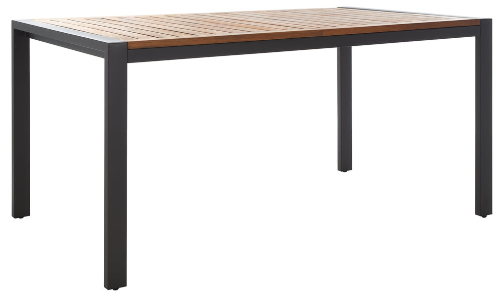Safavieh GUTHRIE Dining Table - Natural Finish, Durable Wood & Metal Design for Indoor/Outdoor Elegance PAT7734A