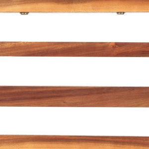 Safavieh VESTA 4-Piece Contemporary Outdoor Living Set with Durable Acacia Wood and Plush Cushions for Comfort Black / Grey PAT7737A