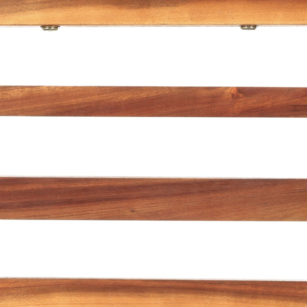 Safavieh VESTA 4-Piece Contemporary Outdoor Living Set with Durable Acacia Wood and Plush Cushions for Comfort Black / Grey PAT7737A