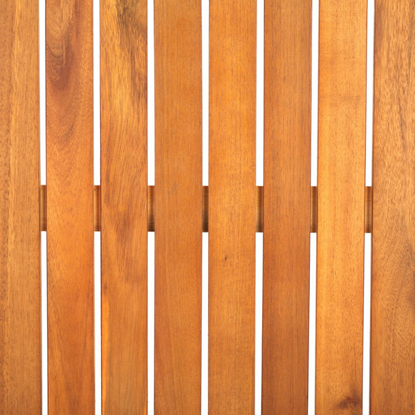 Safavieh VESTA 4-Piece Contemporary Outdoor Living Set with Durable Acacia Wood and Plush Cushions for Comfort Black / Grey PAT7737A