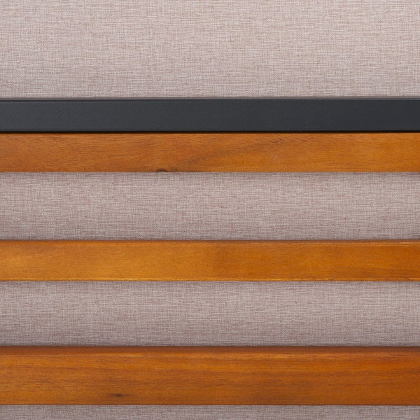 Safavieh VESTA 4-Piece Contemporary Outdoor Living Set with Durable Acacia Wood and Plush Cushions for Comfort Black / Light Grey PAT7737B