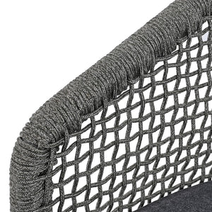 Safavieh Saxon Outdoor Rope Chair Set Of 2 – Stylish Acacia Wood Legs For Modern Patio Comfort And Elegance Grey ,Grey  Pat7738a-set2