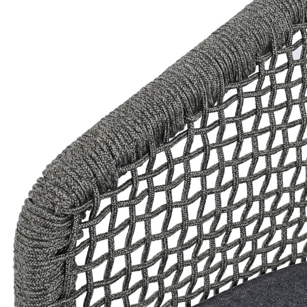 Safavieh Saxon Outdoor Rope Chair Set Of 2 – Stylish Acacia Wood Legs For Modern Patio Comfort And Elegance Grey ,Grey  Pat7738a-set2