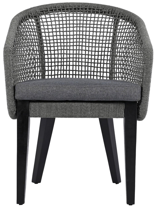 Safavieh Saxon Outdoor Rope Chair Set Of 2 – Stylish Acacia Wood Legs For Modern Patio Comfort And Elegance Grey ,Grey  Pat7738a-set2