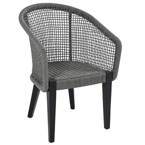 Safavieh Saxon Outdoor Rope Chair Set Of 2 – Stylish Acacia Wood Legs For Modern Patio Comfort And Elegance Grey ,Grey  Pat7738a-set2