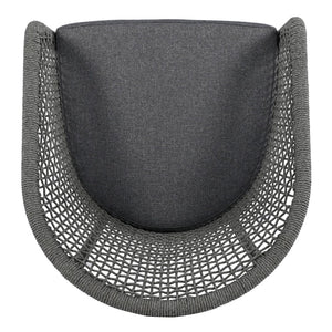 Safavieh Saxon Outdoor Rope Chair Set Of 2 – Stylish Acacia Wood Legs For Modern Patio Comfort And Elegance Grey ,Grey  Pat7738a-set2