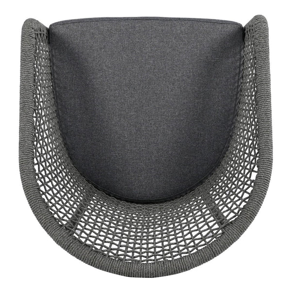 Safavieh Saxon Outdoor Rope Chair Set Of 2 – Stylish Acacia Wood Legs For Modern Patio Comfort And Elegance Grey ,Grey  Pat7738a-set2