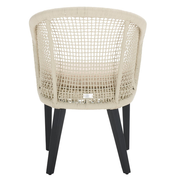 Safavieh Saxon Outdoor Rope Chair Set Of 2 – Stylish Acacia Wood Legs For Modern Patio Comfort And Elegance Light Grey ,Light Grey  Pat7738b-set2