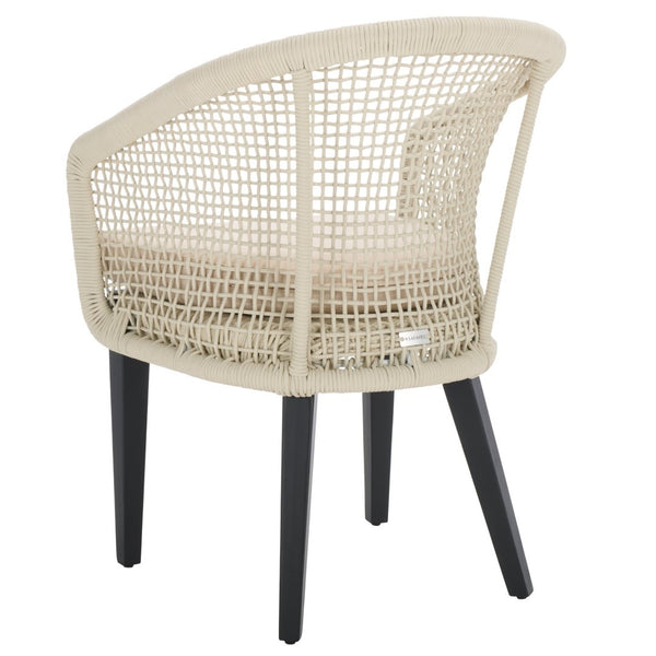 Safavieh Saxon Outdoor Rope Chair Set Of 2 – Stylish Acacia Wood Legs For Modern Patio Comfort And Elegance Light Grey ,Light Grey  Pat7738b-set2