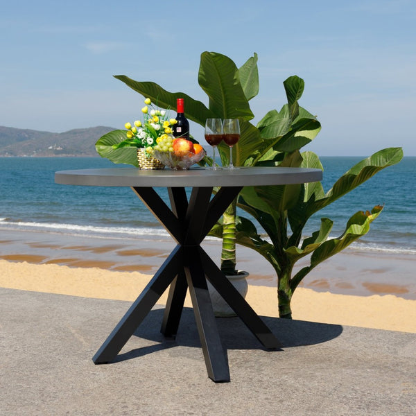 Safavieh SAXON TABLE - Modern Outdoor Elegance with Durable Design for Stylish Patios and Entertaining Grey PAT7739A