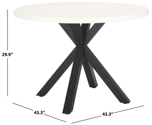 Safavieh Saxon Table - Elegant Light Grey Steel Outdoor Furniture For Stylish Patios & Gardens, Weather-resistant Light Grey  Pat7739b