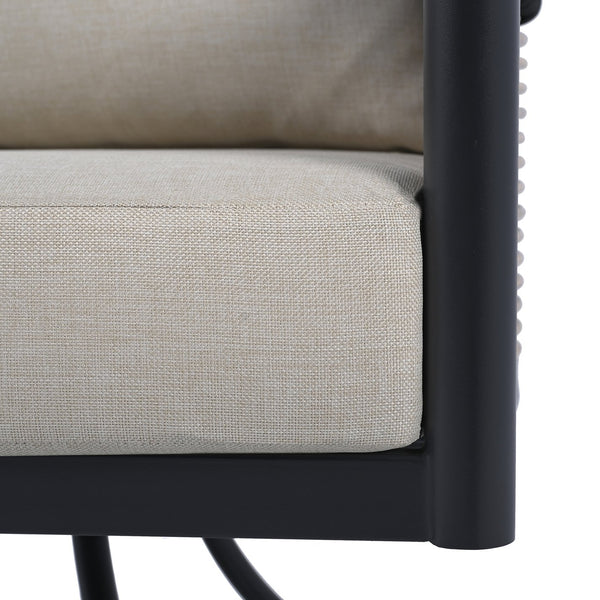 Safavieh Harrison Swivel Chair - Elegant Outdoor Seating With Woven Rattan And Soft Foam Cushions For Comfort Black ,Taupe  Pat7743a