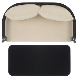 Safavieh Viola Outdoor Bench And Table - Elegant, Comfortable Furniture For Stylish Outdoor Living Spaces Black ,Taupe  Pat7751a