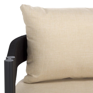 Safavieh Viola 3 Seater Sofa - Luxurious Outdoor Comfort With Stylish Design For Relaxation And Durability Black ,Taupe  Pat7752a