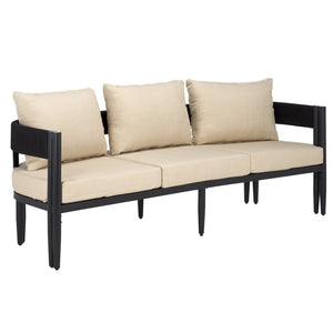Safavieh Viola 3 Seater Sofa - Luxurious Outdoor Comfort With Stylish Design For Relaxation And Durability Black ,Taupe  Pat7752a