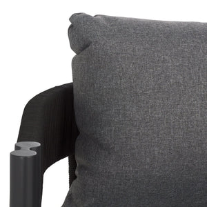 Safavieh Viola 3 Seater Sofa - Luxurious Outdoor Comfort With Stylish Design For Relaxation And Durability Black ,Grey  Pat7752b