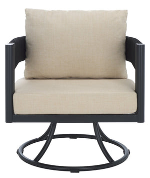 Safavieh Viola Swivel Chair – Elegant Outdoor Furniture For Relaxation, Comfort, And Timeless Style Black ,Taupe  Pat7753a