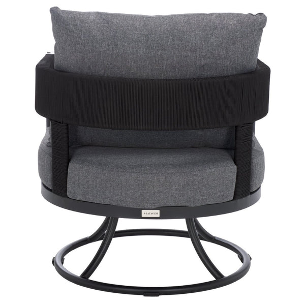 Safavieh Viola Swivel Chair – Elegant Outdoor Furniture For Relaxation, Comfort, And Timeless Style Black ,Grey  Pat7753b