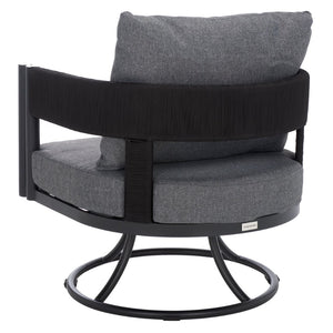 Safavieh Viola Swivel Chair – Elegant Outdoor Furniture For Relaxation, Comfort, And Timeless Style Black ,Grey  Pat7753b