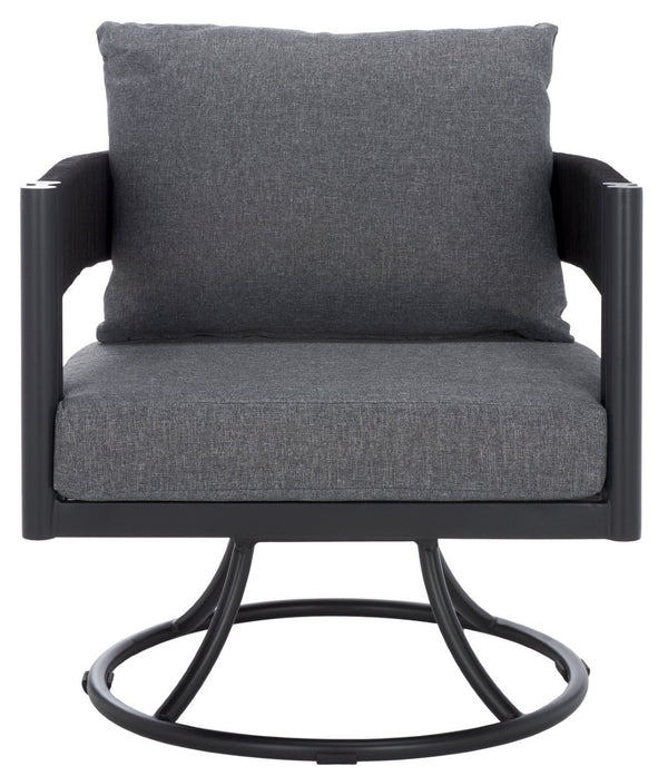 Safavieh Viola Swivel Chair – Elegant Outdoor Furniture For Relaxation, Comfort, And Timeless Style Black ,Grey  Pat7753b