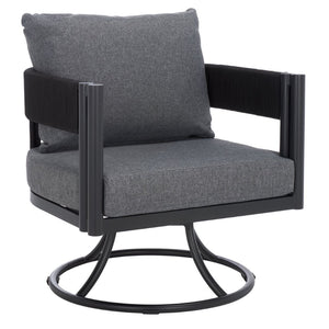 Safavieh Viola Swivel Chair – Elegant Outdoor Furniture For Relaxation, Comfort, And Timeless Style Black ,Grey  Pat7753b