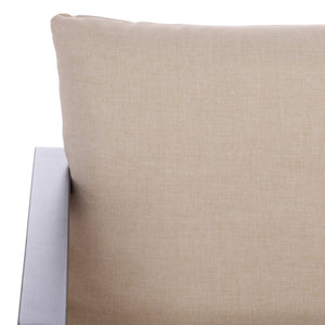 Safavieh Baker Corner Set - Stylish Black & Taupe Outdoor Seating With Durable Steel & Acacia For Relaxation Black ,Taupe  Pat7757a-2bx