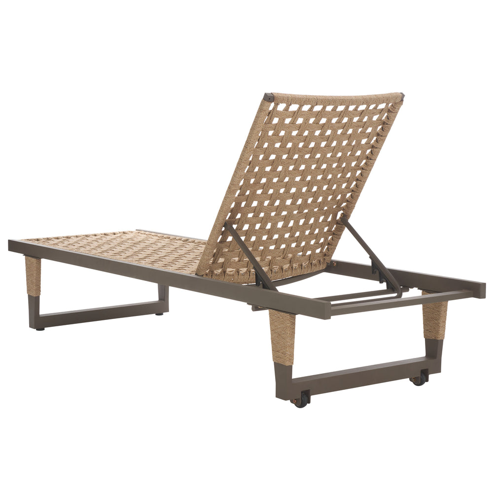 Safavieh Arthur Lounge Chair - Elegant Grey & Heather Tan Outdoor Seating For Relaxation & Style Grey ,Heather Tan Steel,Rope Pat7760a