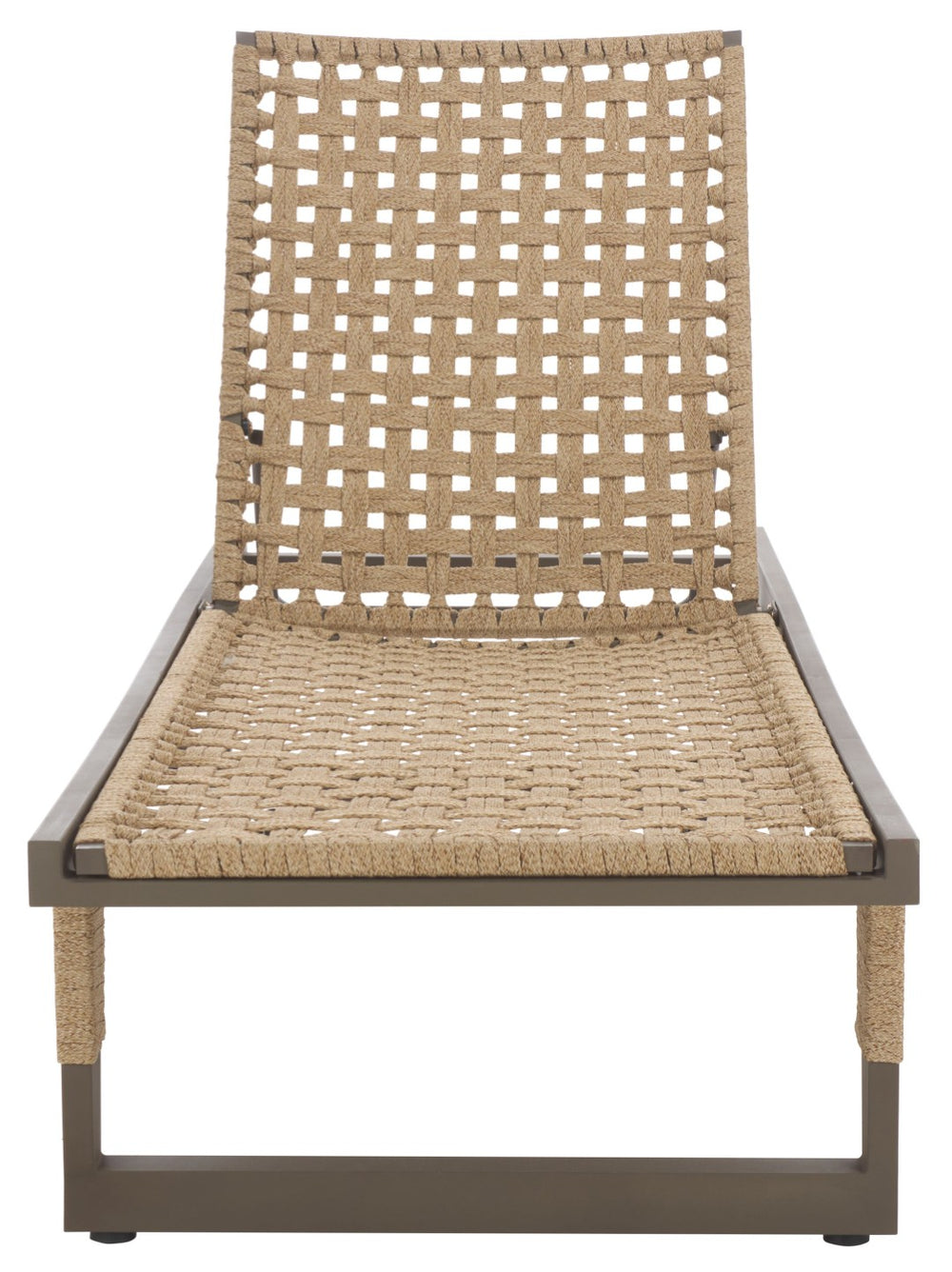 Safavieh ARTHUR Lounge Chair - Grey & Heather Tan, Stylish Outdoor Seating with Durable Steel Frame & Rope Weave PAT7760A