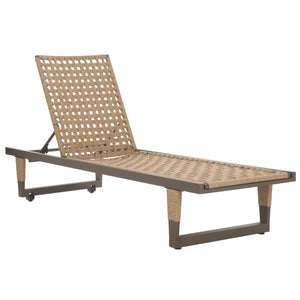 Safavieh Arthur Lounge Chair - Elegant Grey & Heather Tan Outdoor Seating For Relaxation & Style Grey ,Heather Tan Steel,Rope Pat7760a