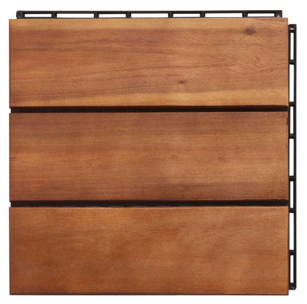 Safavieh MANILA 3-Slat Wooden Floor Tiles - Easy Installation, Natural Finish for Stylish Outdoor Spaces! PAT7903A