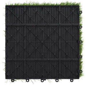 Safavieh PAJU Grass Floor Tiles - Interlocking Green Patios & Decks, Quick Install, Durable & Low-Maintenance PAT7910A