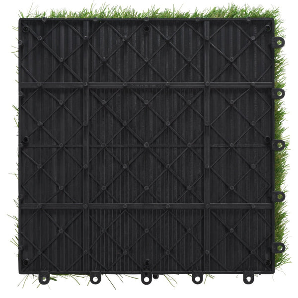 Safavieh PAJU Grass Floor Tiles - Interlocking Green Patios & Decks, Quick Install, Durable & Low-Maintenance PAT7910A